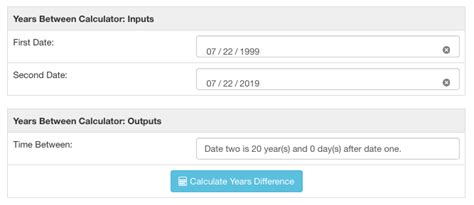 1974-2023|Years Calculator: how many years between two dates。